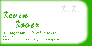 kevin kover business card